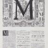 Lettre M, typographie et histoire de l’alphabet, planche 1930