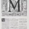 Lettre M, typographie et histoire de l’alphabet, planche 1930