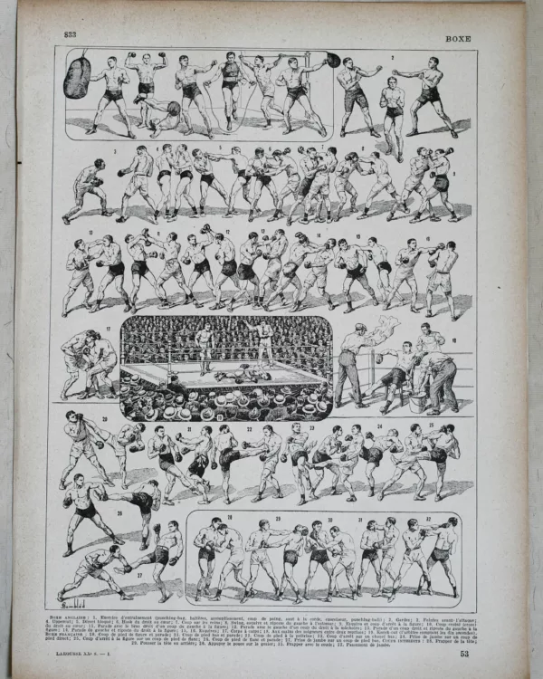 118A5784 Boxe, planche sportive de Louis Charles Bombled 1932