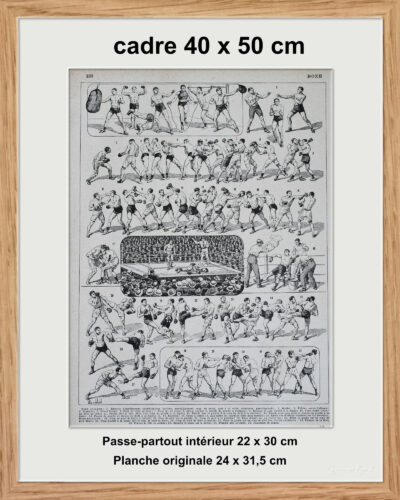 Boxe, planche sportive de Louis Charles Bombled 1932