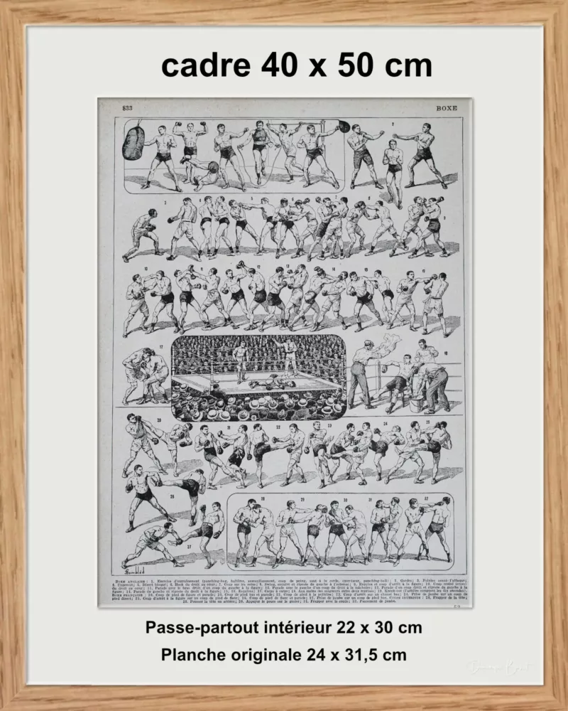 Boxe, planche sportive de Louis Charles Bombled 1932