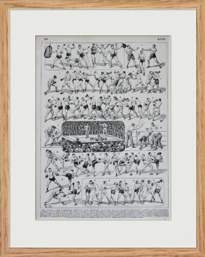 Boxe, planche sportive de Louis Charles Bombled 1932