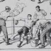 Boxe, planche sportive de Louis Charles Bombled 1932