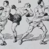Boxe, planche sportive de Louis Charles Bombled 1932