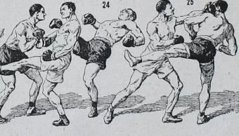 Boxe, planche sportive de Louis Charles Bombled 1932