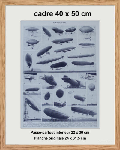 Aéronautique, avions et dirigeables, planche originale 1928