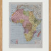 original-cadre-pp Afrique, carte et illustrations, planche encyclopédique 1928