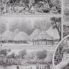 Afrique, carte et illustrations, planche encyclopédique 1928