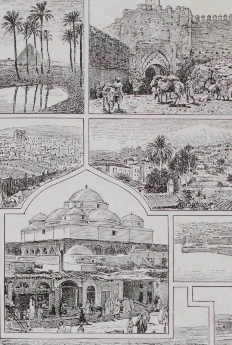 Afrique, carte et illustrations, planche encyclopédique 1928
