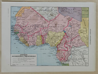 Afrique Occidentale et Équatoriale, planche cartographique 1928