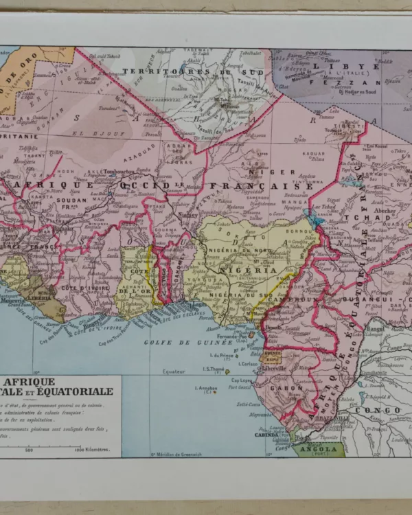 118A5804-2-scaled-1.jpg Afrique Occidentale et Équatoriale, planche cartographique 1928