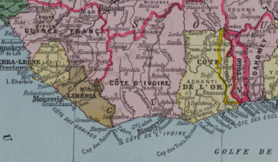 Afrique Occidentale et Équatoriale, planche cartographique 1928