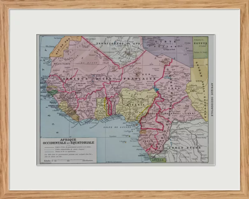 Afrique Occidentale et Équatoriale, planche cartographique 1928