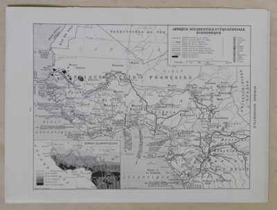 Afrique Occidentale et Équatoriale, planche cartographique 1928