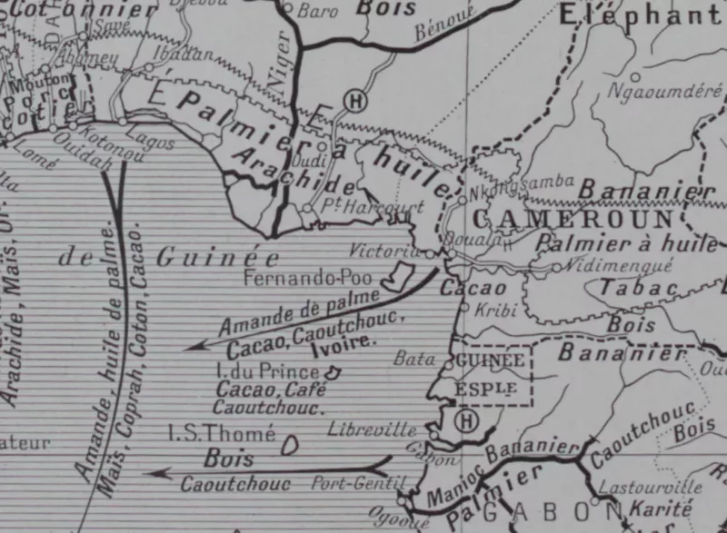 Afrique Occidentale et Équatoriale, planche cartographique 1928