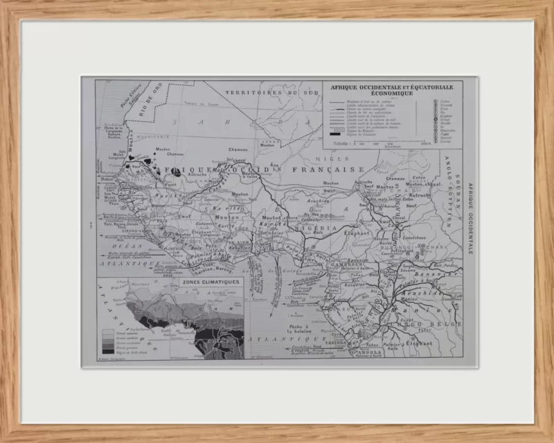 Afrique Occidentale et Équatoriale, planche cartographique 1928