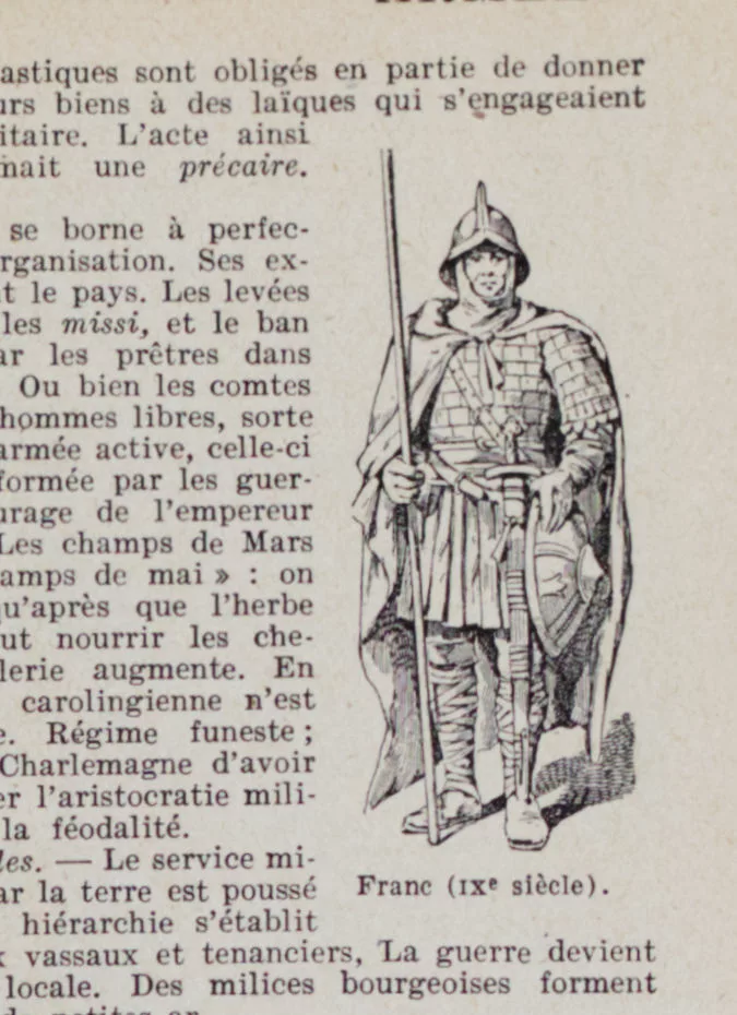 Armes à travers les âges, planche historique originale