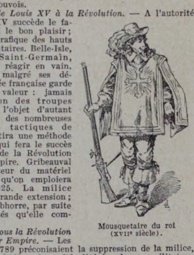 Armes à travers les âges, planche historique originale