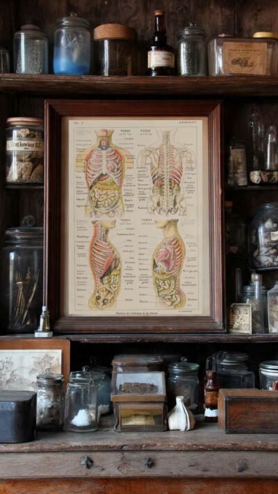 118A5926-medical-anatomie-abdomen-05 Abdomen et thorax, planche anatomique 1924