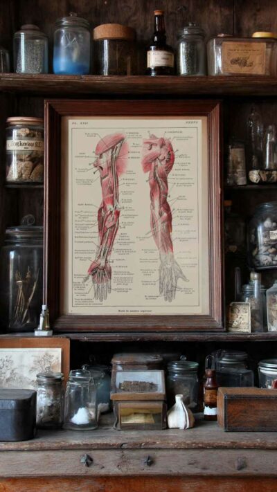 118A5931-medical-anatomie-nerfs-bras-05 Nerfs du bras, planche anatomique 1924