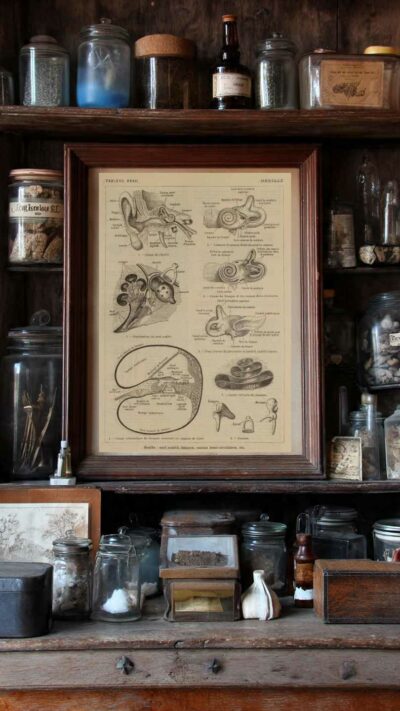118A5938-medical-anatomie-oreille-nerf-05 Oreille, planche anatomique 1924