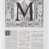 Lettre M, typographie et histoire de l’alphabet, planche 1930