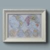 Mappemonde et pôles, planche cartographique 1930