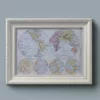 Mappemonde et pôles, planche cartographique 1930