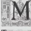 Lettre M, typographie et histoire de l’alphabet, planche 1930