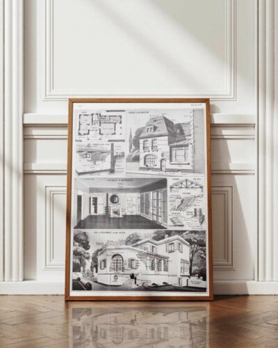 Maison française, plans et architecture, planche 1930