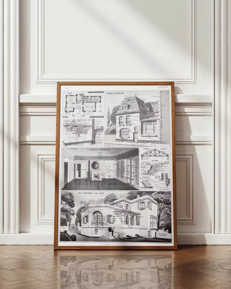 3-4 Maison française, plans et architecture, planche 1930