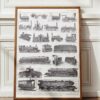 Locomotives, de la vapeur à l’électricité, planche 1930