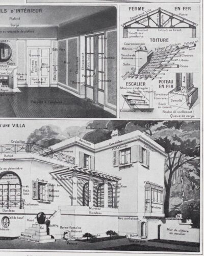 Maison française, plans et architecture, planche 1930