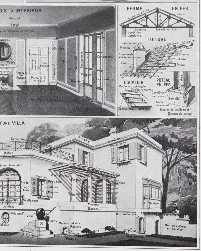 4-4 Maison française, plans et architecture, planche 1930