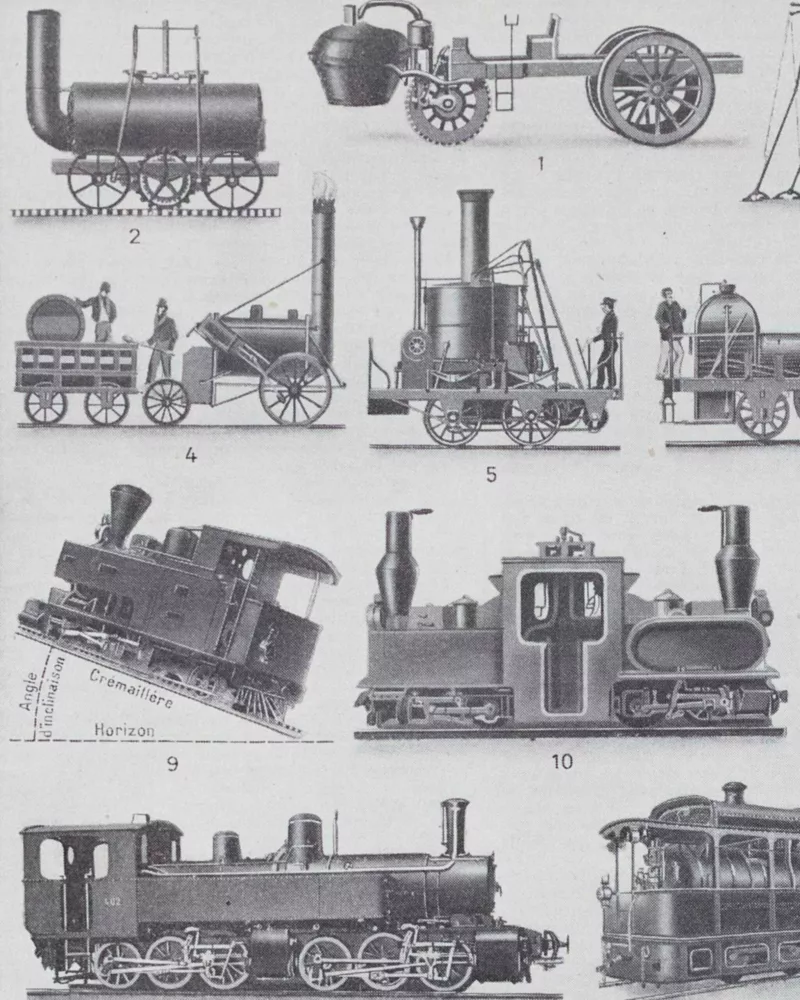 4-scaled-1 Locomotives, de la vapeur à l’électricité, planche 1930
