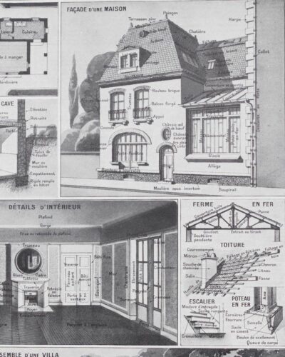 Maison française, plans et architecture, planche 1930