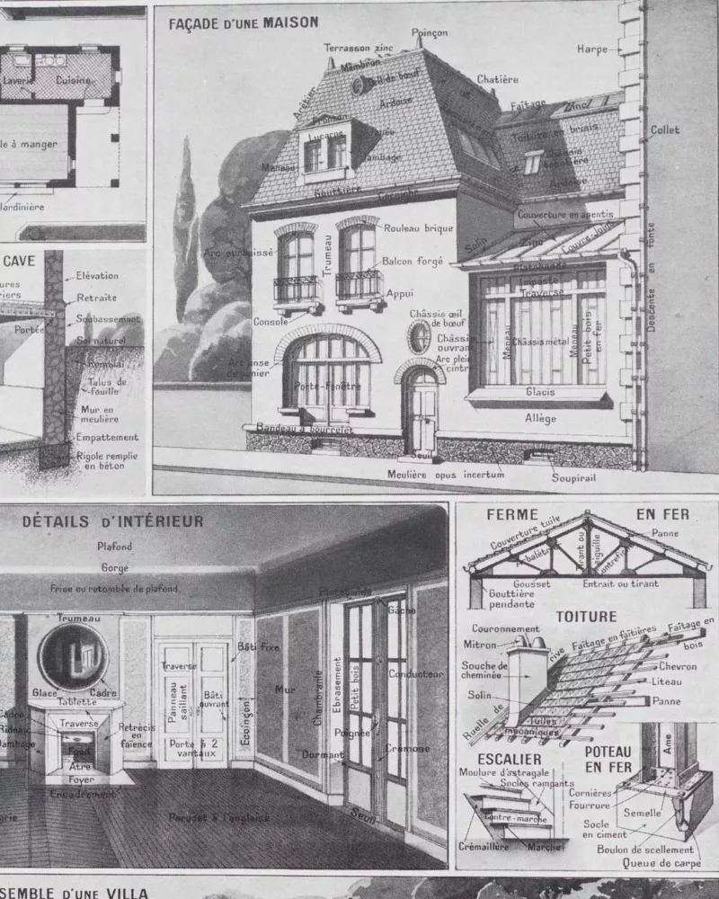 5-3 Maison française, plans et architecture, planche 1930