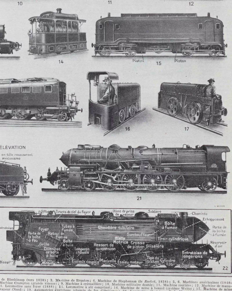 5-scaled-1 Locomotives, de la vapeur à l’électricité, planche 1930