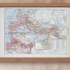 Empire romain, carte historique et art romain, planche 1930