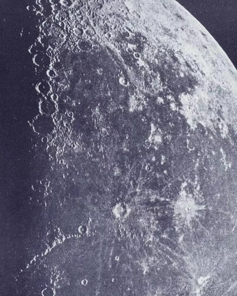 9-3 Lune et phases lunaires, planche astronomique 1930