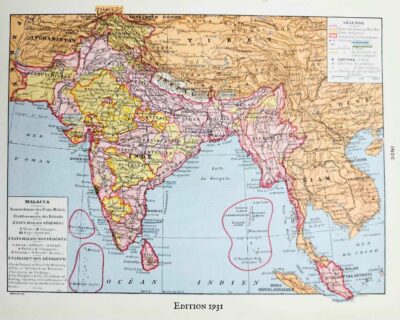 A10-1931 Indochine française, cartes géopolitiques et économiques 1931