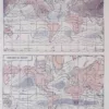 Climat du monde, isobares et isothermes, carte 1930