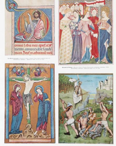A10-9 Miniatures médiévales XIIe-XVe siècle, planche 1930