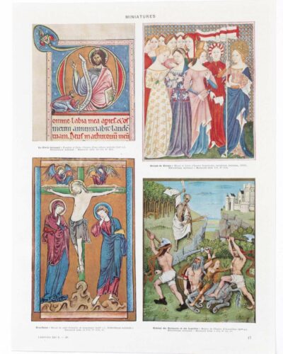 A11-10 Miniatures médiévales XIIe-XVe siècle, planche 1930