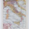Italie, carte historique en couleurs, planche 1930