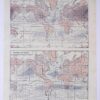Climat du monde, isobares et isothermes, carte 1930