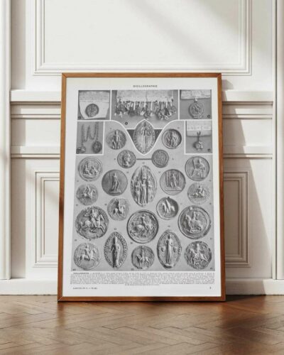Sigillographie, 54 sceaux historiques, planche 1930