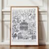 A12-4-1 Instruments de musique, planche originale 1930