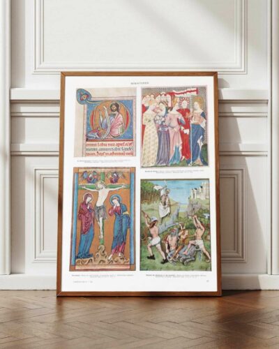 A12-8 Miniatures médiévales XIIe-XVe siècle, planche 1930