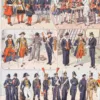 A13-1 Marine française, uniformes 1690-1930, planche 1930 – détail de la planche ancienne